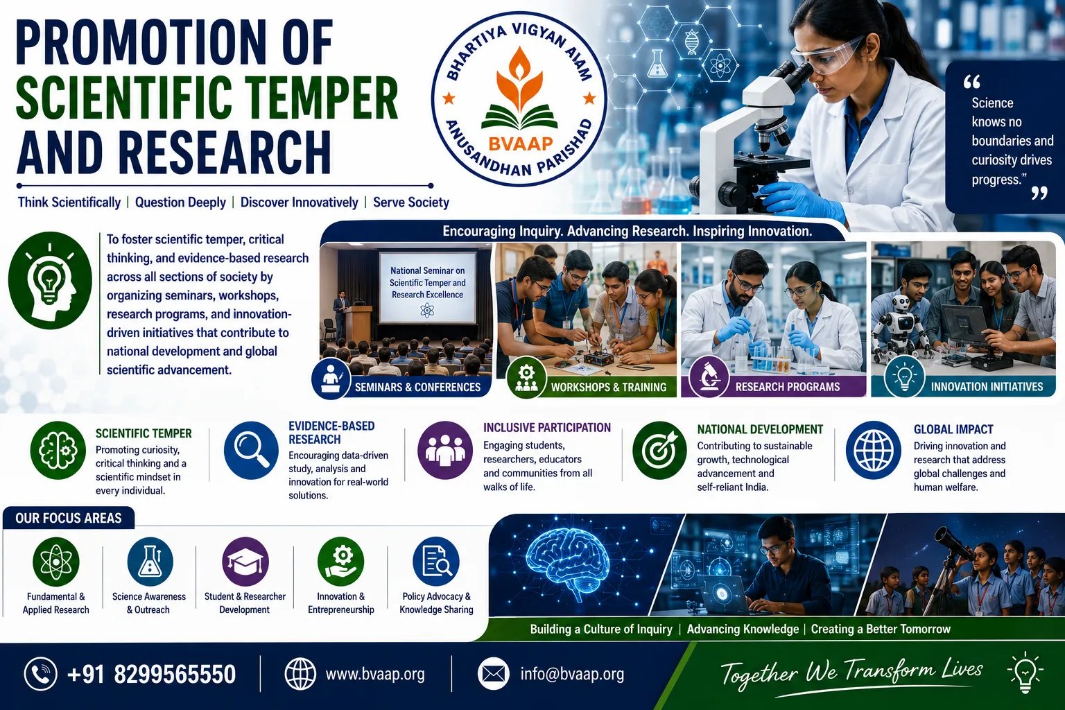 Promotion of Scientific Temper and Research